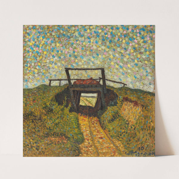 Landschaft mit kleiner Brücke bei Soest (1910) by Wilhelm Morgner