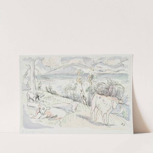 Landschaft mit Kühen (1920) by Rudolf Grossmann