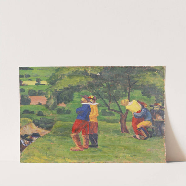 Landschaft mit Landsknechten by Walther Gamerith