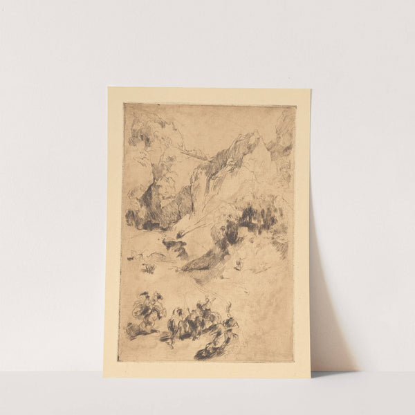 Landschaft mit Löwenjagd (1912) by Albert Welti