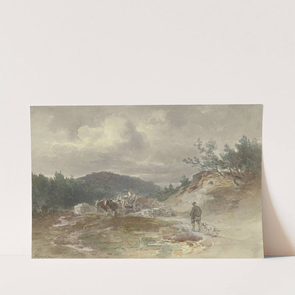 Landschaft mit Ochsengespann by Anton Burger