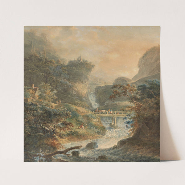 Landschaft mit reißendem Bach im Juragebirge by Peter Birmann