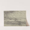 Landschaft mit Sämann, im Hintergrund ein See mit Insel (1873) by Hans Thoma