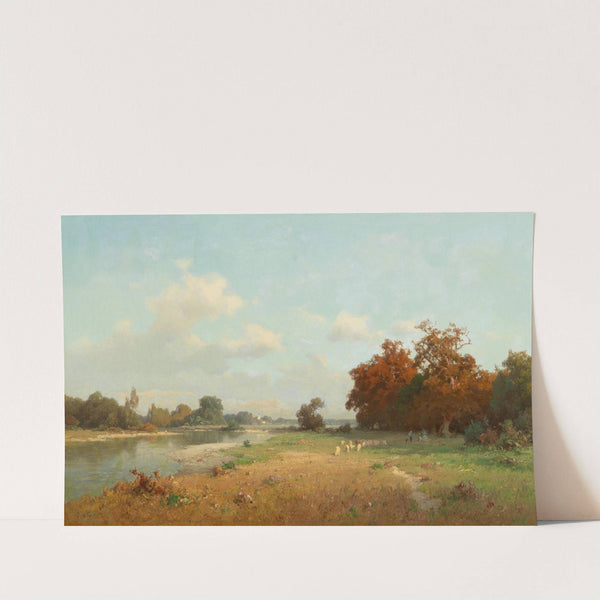 Landschaft mit Schafen by Josef Willroider