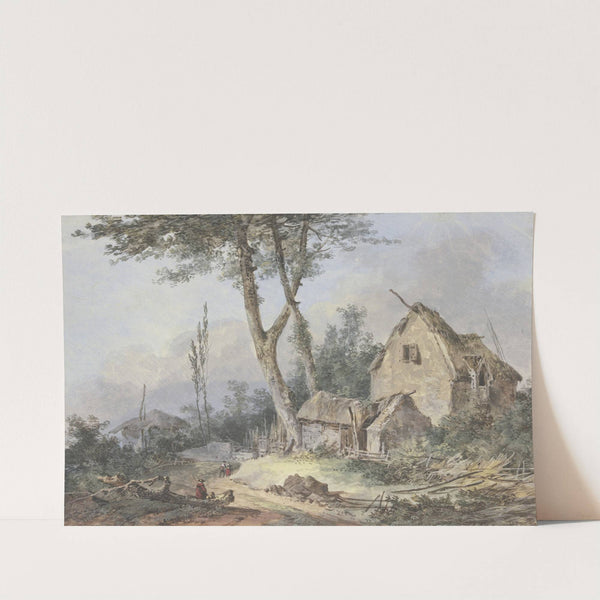 Landschaft mit zerfallenem Gehöft (1790) by Louis Gabriel Moreau