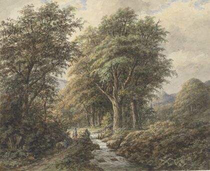 Landschap , after Johann Bernard Klombeek