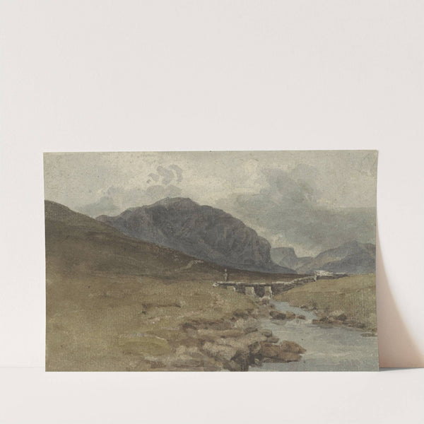 Landschap bij Llyn Ogwen, Caernarvonshire (Wales) by Joshua Cristall