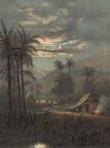Landschap bij maanlicht in de omgeving van Sumedang (1869)