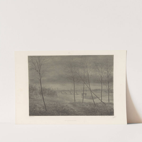 Landschap bij nacht (1865) by Alexander Ver Huell