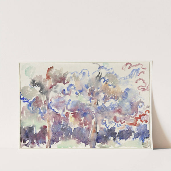 Landschap, Boitsfort, met bloeiende fruitbomen by Rik Wouters