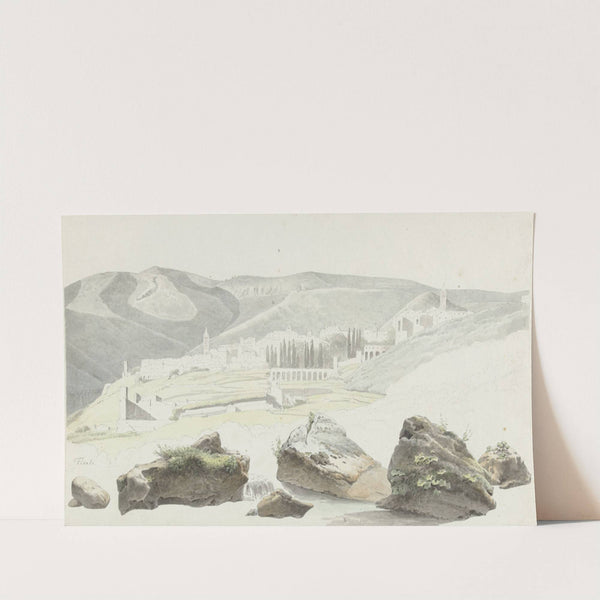 Landschap en stadsgezicht bij Tivoli (1787 - 1847) by Josephus Augustus Knip