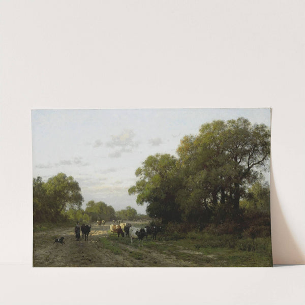 Landschap in Drenthe by Julius Jacobus van de Sande Bakhuyzen