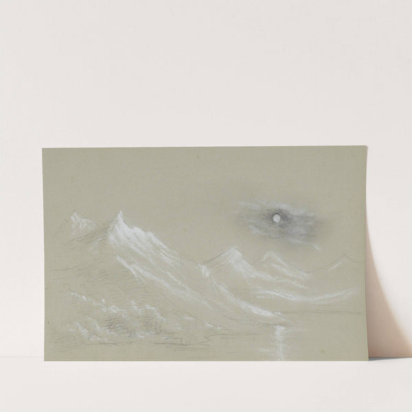 Landschap met besneeuwde bergtoppen (1880) by Marius Bauer