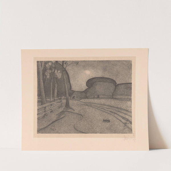 Landschap met boerderij Avond (1893) by Simon Moulijn