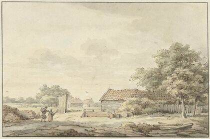 Landschap met boerderijen