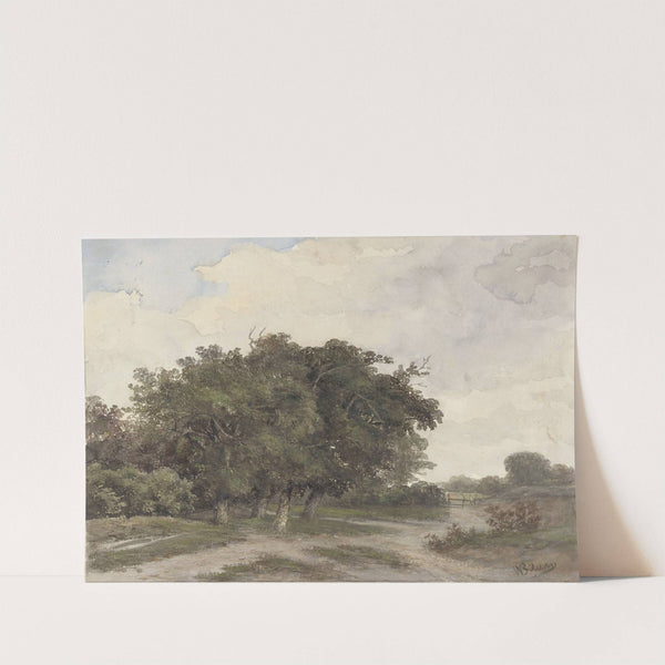 Landschap met bomen by Johannes Warnardus Bilders