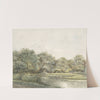 Landschap met bomen aan het water by Pieter Ernst Hendrik Praetorius