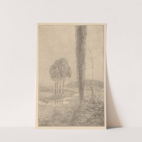Landschap met bomen en beek (1901) by Simon Moulijn