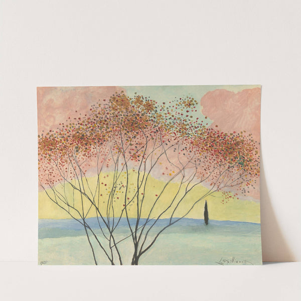 Landschap met bomen op voorplan by Léon Spilliaert