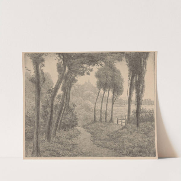 Landschap met bospad (1919) by Simon Moulijn