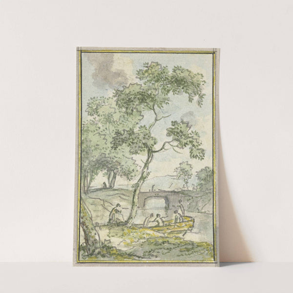 Landschap met een bootje (1752 - 1819) by Jurriaan Andriessen