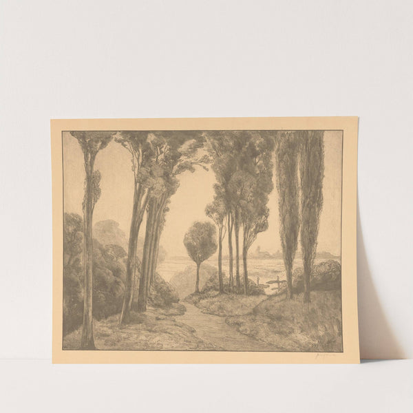 Landschap met populieren en cipressen (1918) by Simon Moulijn