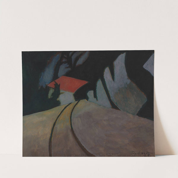 Landschap met rode dak by Léon Spilliaert