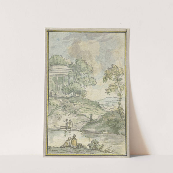 Landschap met ronde tempel (1752 - 1819) by Jurriaan Andriessen