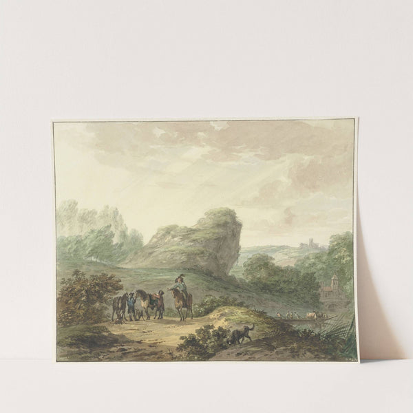 Landschap met ruiters by Hermanus Numan
