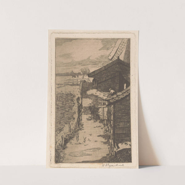 Landschap met sloot (1888-1934) by Willem Adrianus Grondhout