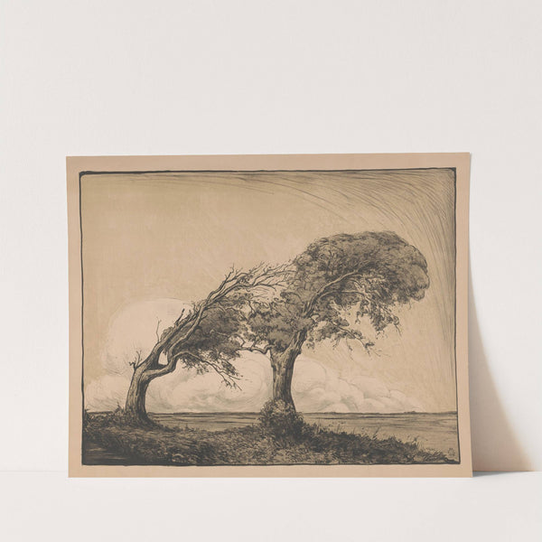 Landschap met twee bomen (1916) by Simon Moulijn