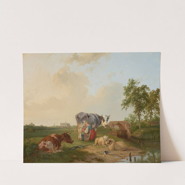 Landschap met vee by Pieter Plas
