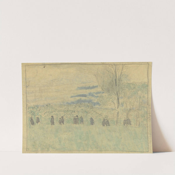 Landschap met wandelaars (1878 - 1940) by Édouard Vuillard