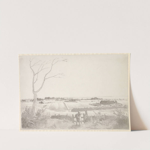 Landskab med bondepige ved en stente (1809) by Christoffer Wilhelm Eckersberg