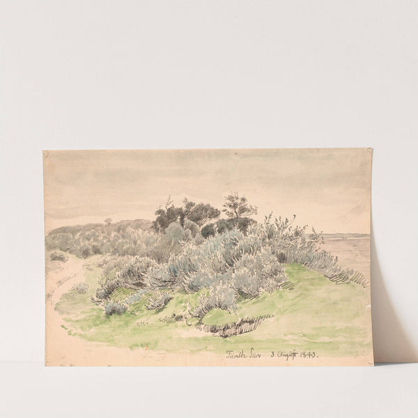 Landskab med krat by P. C. Skovgaard