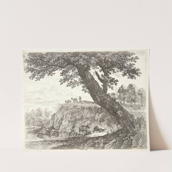 Landskab med to æseldrivere by Karel Dujardin