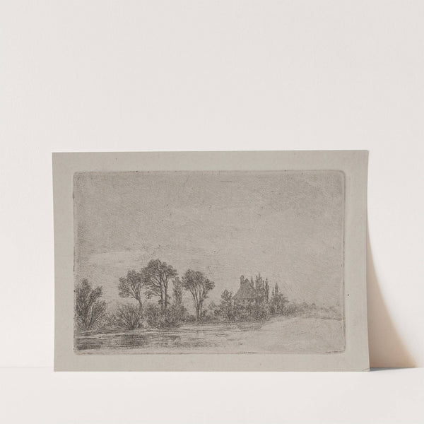 Landskab med træer ved et vand by Hans Anton Thiele