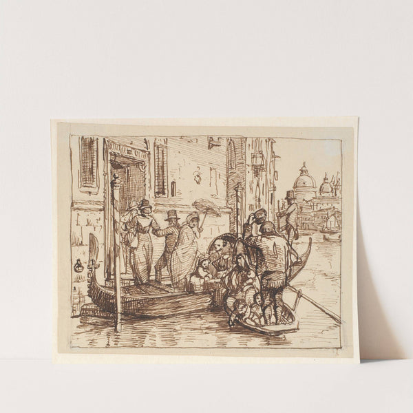Landstigning ved Canal Grande i Venedig by Wilhelm Marstrand