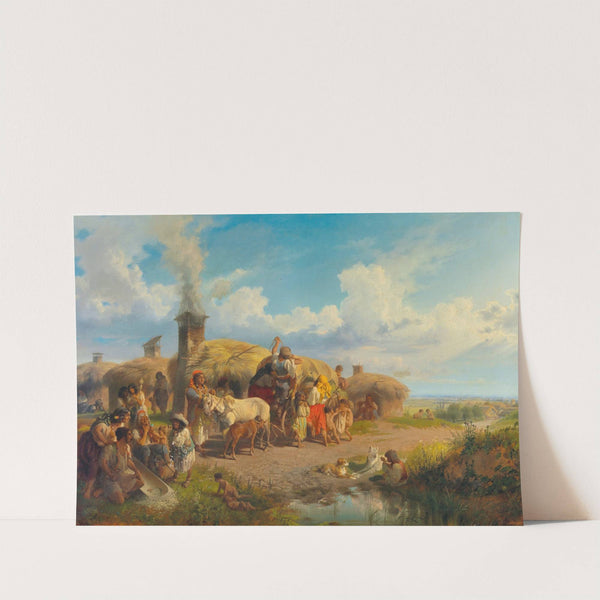 Landvolk vor den Toren der Stadt by Friedrich Sturm