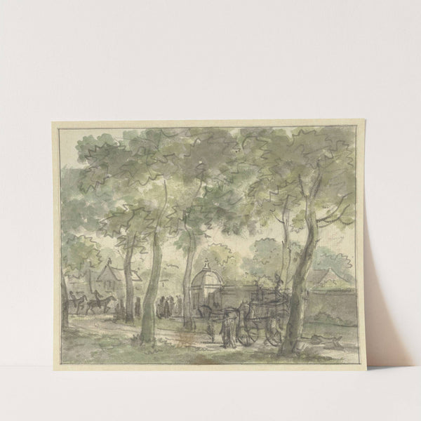 Landweg langs muur met koepel (1752 - 1819) by Jurriaan Andriessen