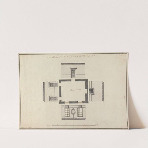 Langford House, Dublin, Ireland: Elevations of Room Facing Mary Street by Robert Adam