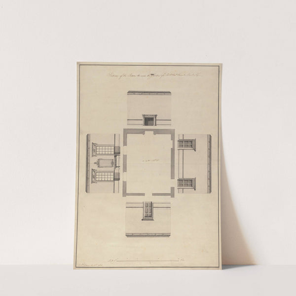 Langford House, Dublin, Ireland: Elevations of Room Facing the Garden by Robert Adam