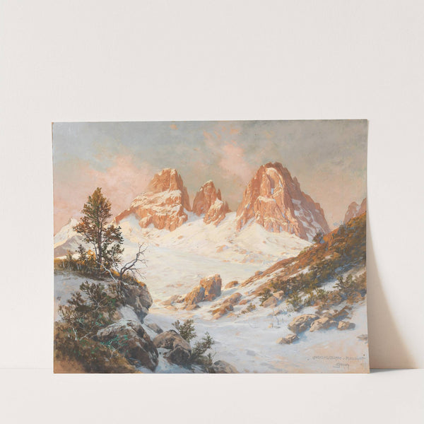 Langkofelgruppe seen from the Pordoijoch by Georg Janny