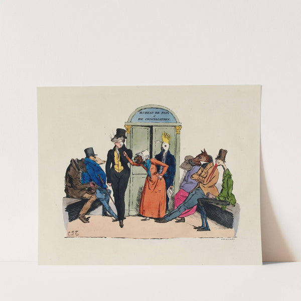 L’antichambre d’un Juge de Paix by Charles-Joseph Traviès de Villers