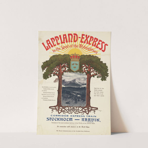 Lappland-Express to the Land of the Midnight Sun; Corridor Express Train Stockholm to Narvik by Martin August Christian Tisell