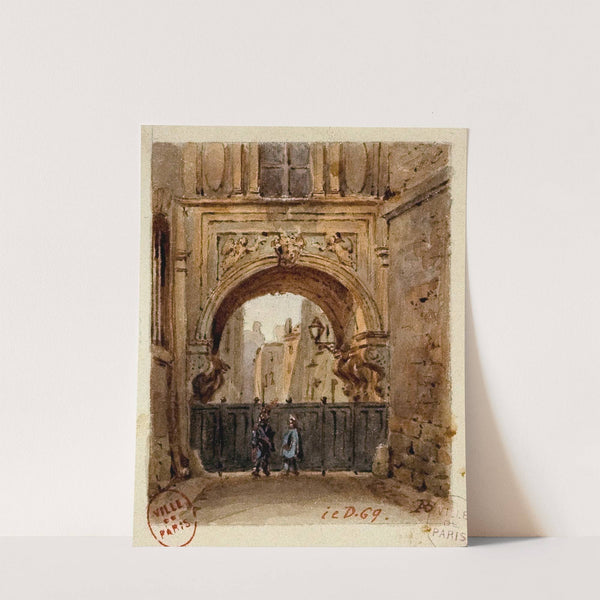 L'arc de Nazareth, rue de Nazareth. by Auguste-Sébastien Bénard