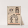 L’arc de triomphe érigé en l’honneur des braves de la patrie, est à l’extrémité du cours du côté de l’orient ; Moitié du plan géométral (1777-1825) by Jean Jacques Lequeu