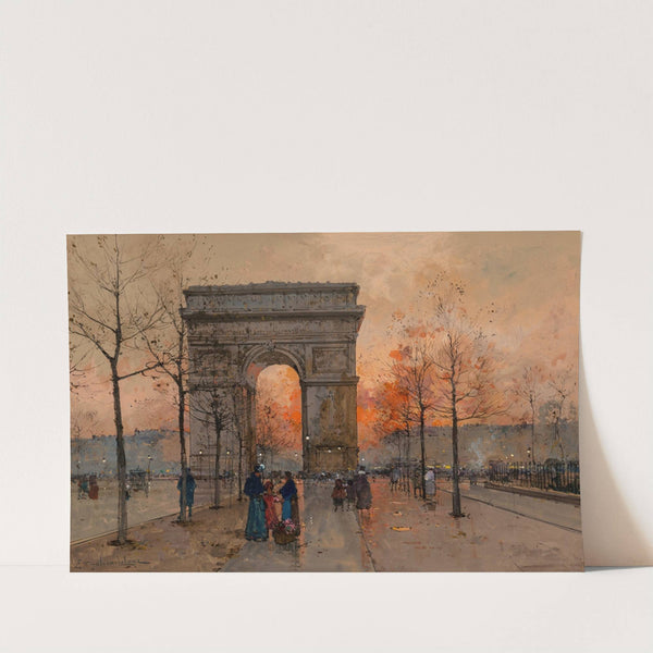 L’Arc de Triomphe, Place de l’Étoile by Eugène Galien-Laloue