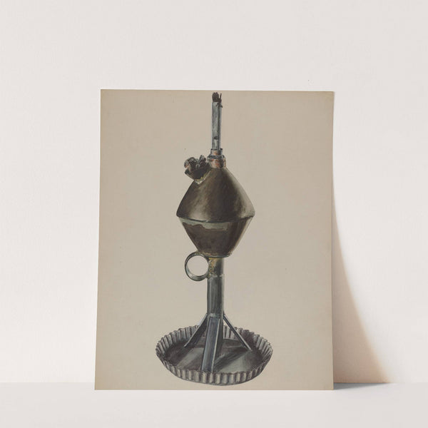 Lard or Whale Oil Lamp by Ralph Atkinson
