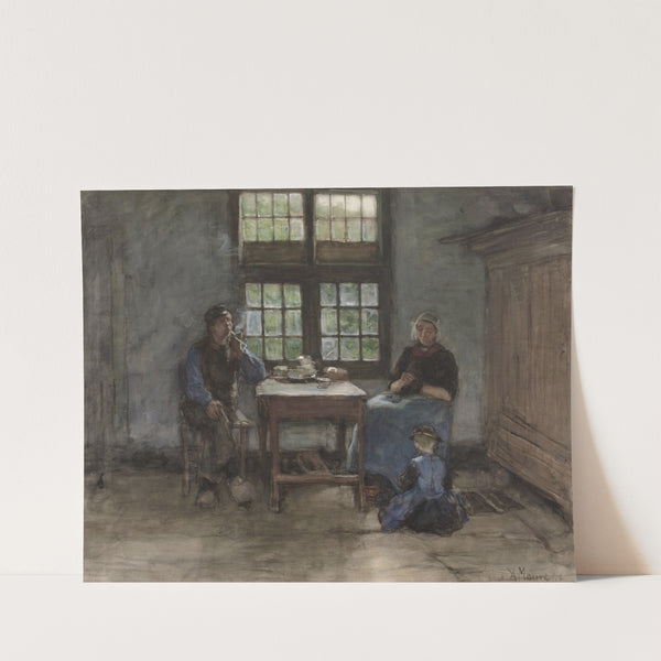 Larens binnenhuis (1848 - 1888) by Anton Mauve